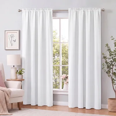 Produktbild von Kräuselband-Vorhang 140x175cm #9009 weiss