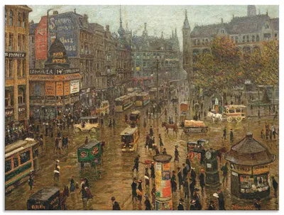 Produktbild von ARTland Wandbild Alu für Innen & Outdoor Der Spittelmarkt Größe: 60x45 cm