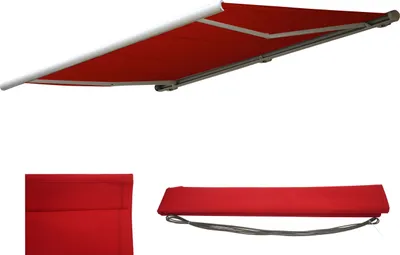 Obrázek produktu pro Náhradní potah pro markýzu T123, plný kazetový náhradní potah ochrana proti slunci 4,5x3m  Polyester bordeaux-red