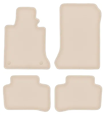 Produktbild von Velours-Fußmatten für Mercedes GLK X204 2008-2015 (SUV) – 4-tlg, Beige, passgenau – Wielganizator FORTUNA