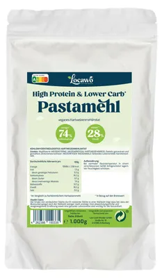 Produktbild von Locawo High Protein Low Carb Pastamehl | Hartweizenmehlersatz | 1kg