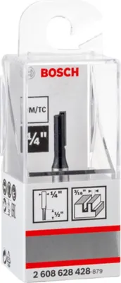 Immagine prodotto di Fresa per scanalature Bosch, 1/4, D1 4,8 mm, L 12,4 mm, G 51 mm. Per frese manuali 2608628428