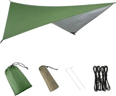 Wasserdichte Tarp Zeltplane für Camping, Wandern und Strand - Schutz gegen UV-Strahlung und Witterungseinflüsse