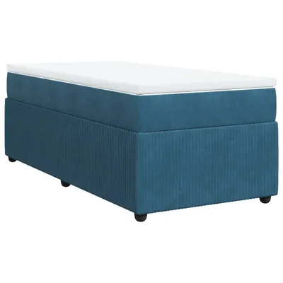 Produktbild von Boxspringbett mit Matratze Dunkelblau 90x200 cm Samt
