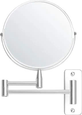 Produktbild von BELLE VOUS Kosmetikspiegel Rasierspiegel - 360° drehbarer Kosmetikspiegel Wandmontage - Kosmetik Spiegel 5x Vergrößerung - Schminkspiegel -