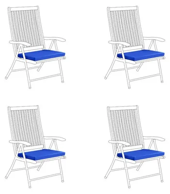 Produktbild von Gartenstuhlkissen – Wasserabweisende Stuhlauflage mit Komfortfüllung und Befestigungsbändern – Sitzkissen für Garten, Terrasse und Balkon - 4 Stück
