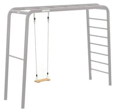 Produktbild von Holzsitz für Playbase, witterungsbeständig und langlebig, 460x190x65 mm, mit verstellbaren Seilen für Kinder