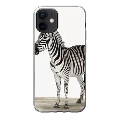 Produktbild von MuchoWow® Handyhülle Schutzhülle Hülle für iPhone 12 Zebra - Mädchen - Tiere - Kinder - Jungen Silikon Softcase Handy Hülle - Schutzhülle