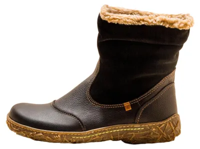 Image de El Naturalista Bottines pour Femme N758 SOFT GRAIN-LUX SUEDE BLACK / NIDO Couleur Noir