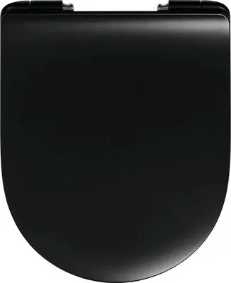 Produktbild von REIKA WC-Sitz MITO schwarz matt Scharniere edelstahl mit Absenkautomatik und Quick&Clean für Jungborn Donella, Jungborn