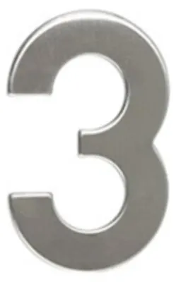 Immagine prodotto di Numero autoadesivo "3", 50 mm, acciaio inox, 50 x 1,5 mm