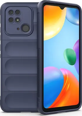 Produktbild von Mobigear Bumpy  Xiaomi Redmi 10C Hülle Flexibles TPU Backcover - Dunkelblau