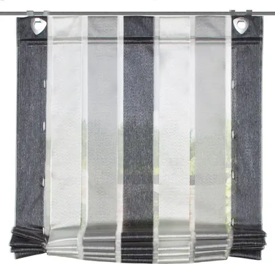 Produktbild von Home Wohnideen Bändchenrollo Längsstreifen 130 x 100 cm Anthrazit