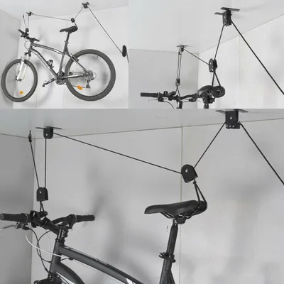 Produktbild von Fahrradlift von Dunlop, Deckenhalterung bis 4 m, Metallkonstruktion, Seilhalterung, Belastung bis max. 20 kg