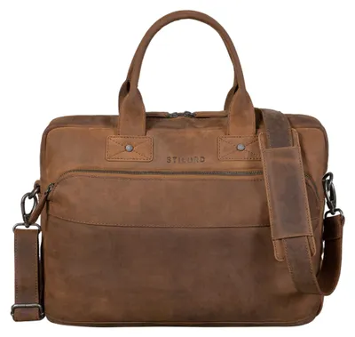 Immagine prodotto di Borsa a tracolla vintage in pelle per laptop da 15 pollici