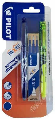 Produktbild von PILOT FriXion Radierbarer Kugelschreiber Blau + Textmarker