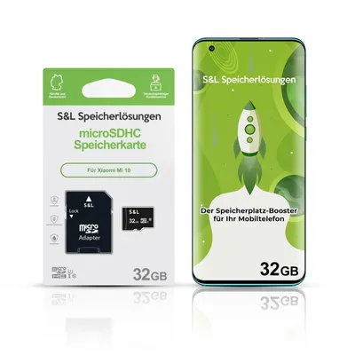 Produktbild von microSD Speicherkarte S&L für Xiaomi Mi 10 - Speicherkapazität: 32 GB