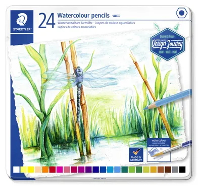 Produktbild von STAEDTLER 146 10 wasservermalbarer Farbstift Metalletui mit 24 Farben