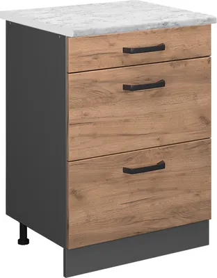 Obrázek produktu pro Spodní skříňka kuchyňské linky Vicco R-Line Zlatý mocný dub 60 cm PD Mramor, Model 45488