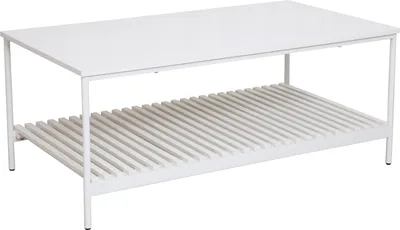 Image de SVITA AMAL Table basse blanche Coffeetable Table de salon moderne avec étagère