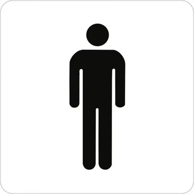 Produktbild von Dreifke® Schild Piktogramm WC Herren, Kunststoff, 160x160 mm