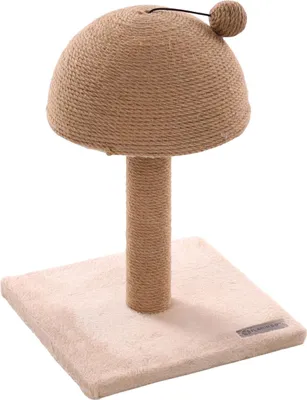 Produktbild von Kratzbaum Asha beige 30x30x44 cm mit Jute-Kratzseil und Rasselspielzeug