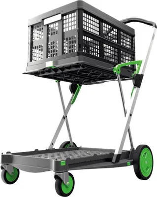 Produktbild von Klapptrolley Kunststoff/Aluminium grau/grün