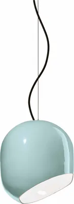 Produktbild von Hängelampe Keramik E27 H: max. 150 cm Hellblau rund Retro Design Keramiklampe