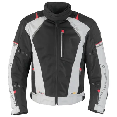 Produktbild von Germot X-Air Evo Pro Motorrad Textiljacke Farbe: Hellgrau/Schwarz, Grösse: S