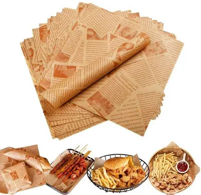 Obrázek produktu pro Papír na pečení 25 x 25 cm, papír na hamburgery, papír na sýr, 100 listů