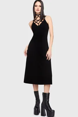 Produktbild von Killstar Mittellanges Kleid Damen Chapel Blessing - Garden Altar Maxi Dress schwarz 3XL
