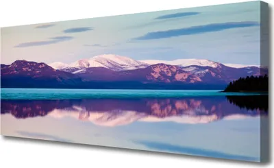 Produktbild von Tulup Leinwand-Bilder 125x50 Wandbild Canvas Kunstdruck Gebirge See Landschaft