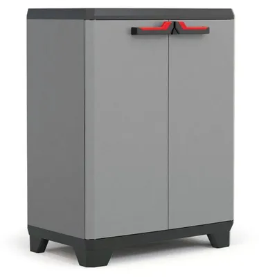 Produktbild von KIS Stilo, Schwarz, Grau, Rot, 1 Regale, Bodenstehend, Universal, 2 Tür(en), Drehtür