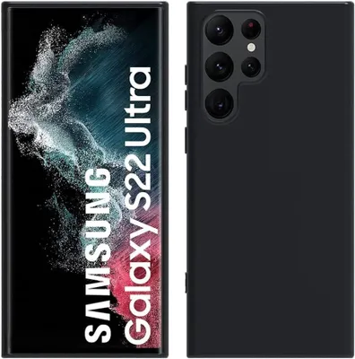 Obrázek produktu pro Pouzdro pro Samsung Galaxy S22 Ultra 5G, měkké silikonové ochranné pouzdro z tekuté gumy Černý