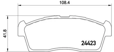 Produktbild von BREMBO Bremsbeläge Satz Vorne für MITSUBISHI i Schrägheck P 54 049