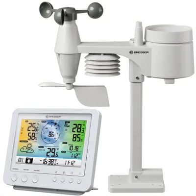 Produktbild von Bresser Optics 7002581, Schwarz, Weiß, Thermometer, Kunststoff, 868 MHz, 14,5 cm (5.7"), 168 mm