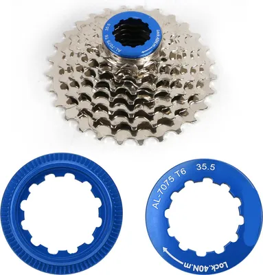 Image de Cassette Vélo Volant0,0pour le cyclisme Alliage d'aluminium Compact et facile à utiliser Rouge Or Bleu NoirSacs tactiques (Blue)
