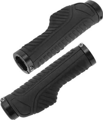 Image de 1 Paire De Poignées De Guidon De Vélo, Design Ergonomique Antidérapant, Poignées De Guidon Avec Verrou En Alliage D'Aluminium Pour Vélo Électrique Vtt, Noir
