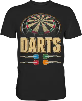 Produktbild von Dartpfeil Dartscheibe 180 Darts T-Shirt – Black / XXL