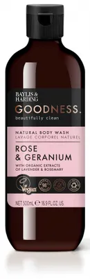 Obrázok produktu pre Baylis & Harding Sprchový gél - Rose & Geranium, 500ml
