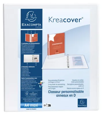 Produktbild von EXACOMPTA Präsentations Ringbuch A4 Maxi weiß 4D Ring Mechanik