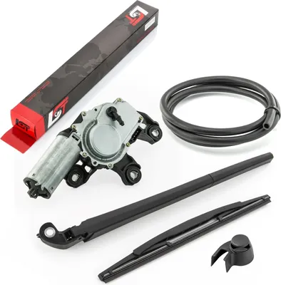 Produktbild von Wischermotor Heck Scheibenwischer Set Motor Wischblatt hinten für SKODA FABIA I