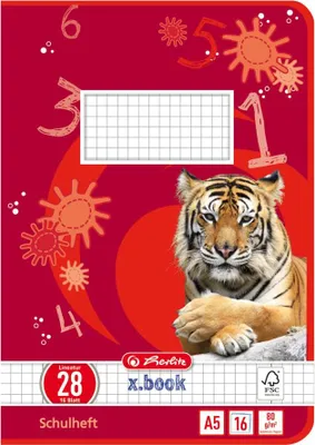 Immagine prodotto di quaderno herlitz x.book, DIN A5, a righe 28 / a scacchiera