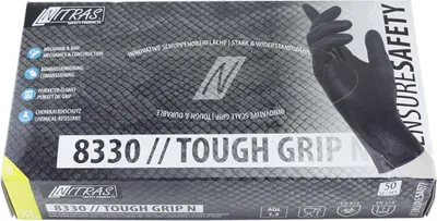 Produktbild von 8330 // 50 Stück Nitras Tough Grip N verstärkte Einmalhandschuhe XL