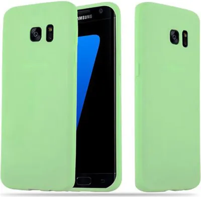 Immagine prodotto di Custodia Cadorabo per Samsung Galaxy S7 EDGE Custodia protettiva in verde Custodia per cellulare Custodia in silicone TPU Cover