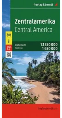 Produktbild von Zentralamerika, Straßenkarte 1:1.250.000 / 1:650.000, freytag & berndt