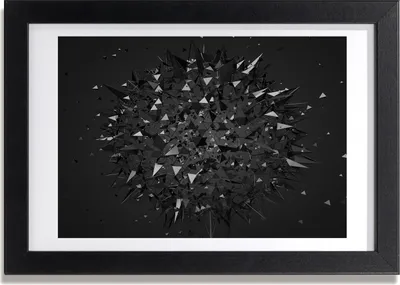 Produktbild von Bild 30x20 MDF-Rahmen, Wandkunst 3D-Abstraktion