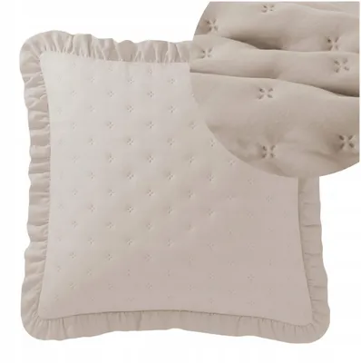 Produktbild von Łóżkoholicy Celia Dekorative Kissenhülle 45x45 gesteppt mit Rüsche