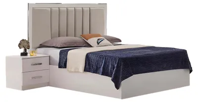Immagine prodotto di Camera da letto Struttura del letto Letto matrimoniale Letto in legno Beige Posto letto