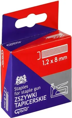 Zdjęcie produktu dla Zszywki do takera tapicerskiego 1,2 x 8 mm 1000 sztuk